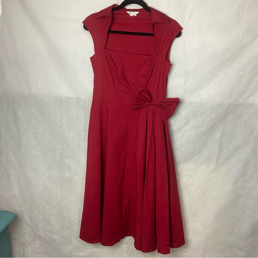 Elegant Red Cotton Women's Dress Size 5/6
